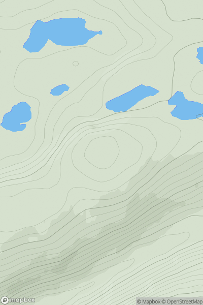 Thumbnail image for Meall Cruaidh [Loch Broom to Strath Oykel] showing contour plot for surrounding peak